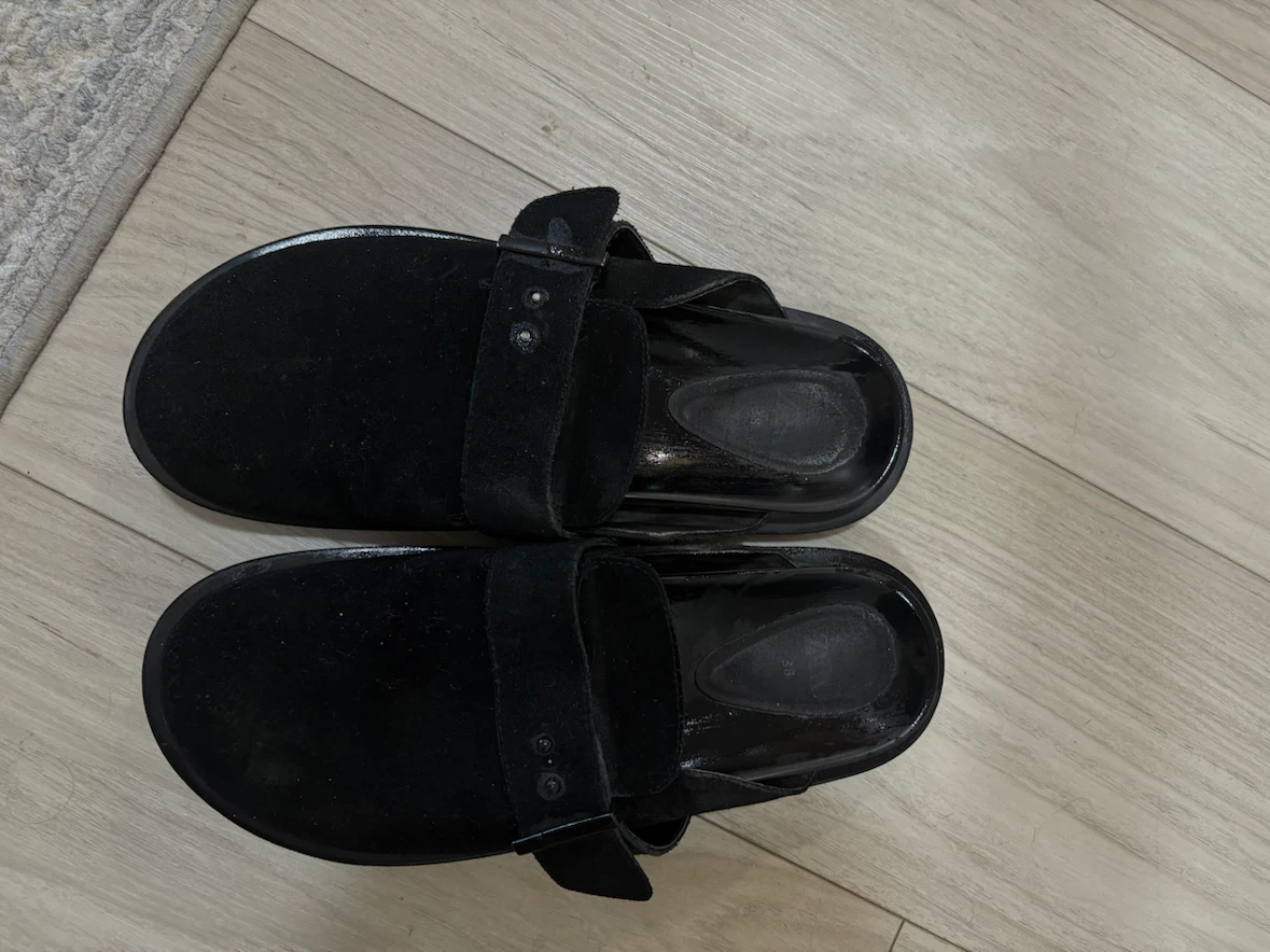 Black Suede Clogs - photo 3