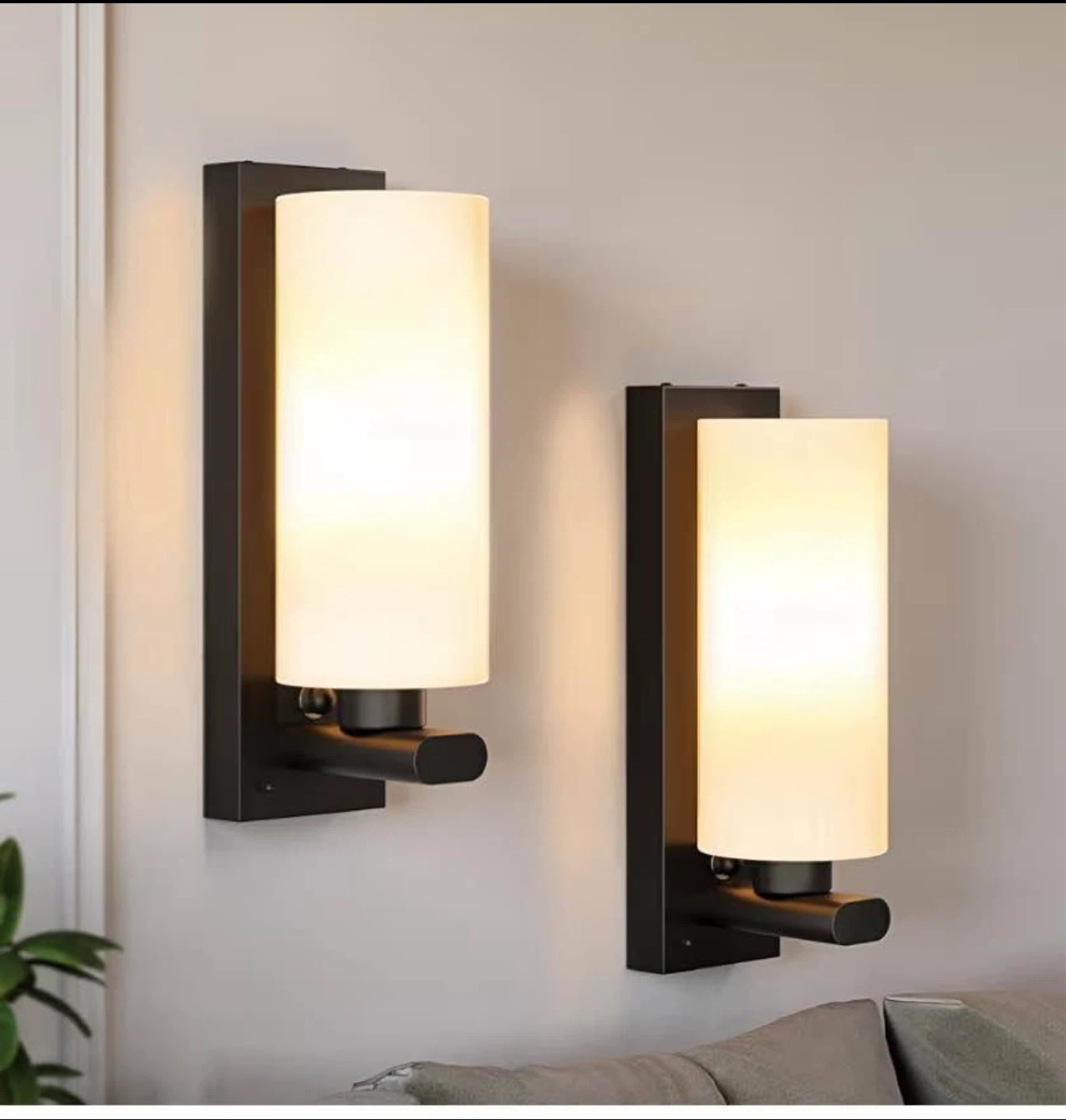 Modern Wall Sconces Set of 2, Bathroom Wall Lamp