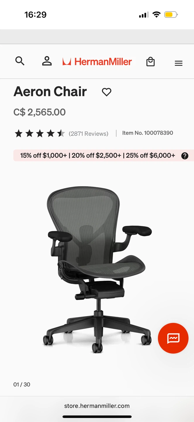 Herman Miller Aeron Remastered (Size C/Large)