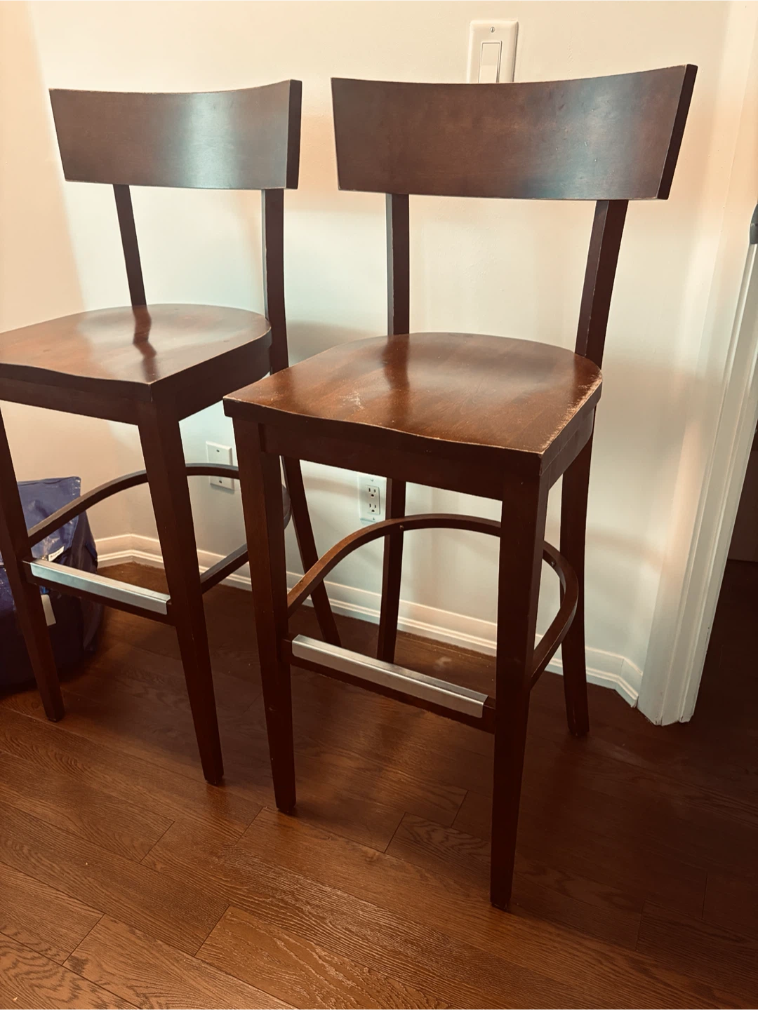 High Wooden Chairs
