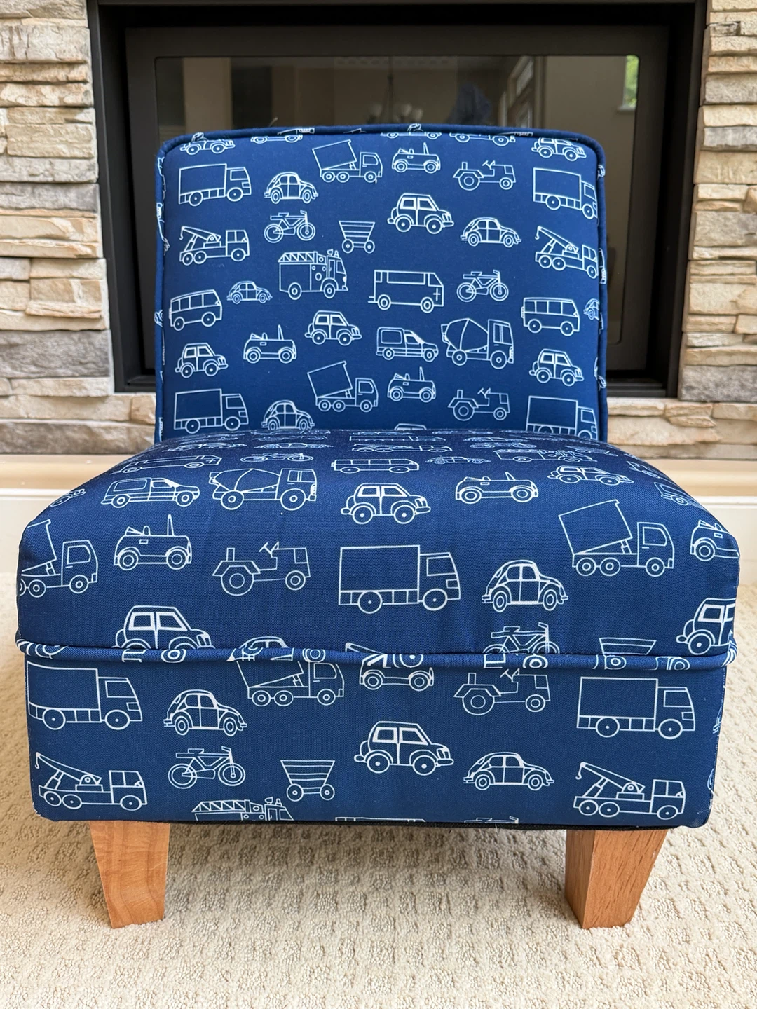 Kids' Accent Chair with Vehicle Print