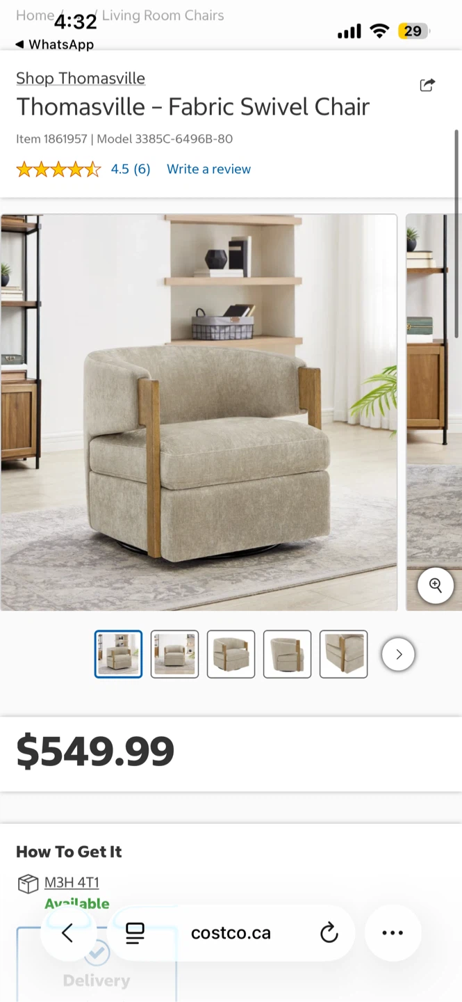 Thomasville – Fabric Swivel Chair - photo 3
