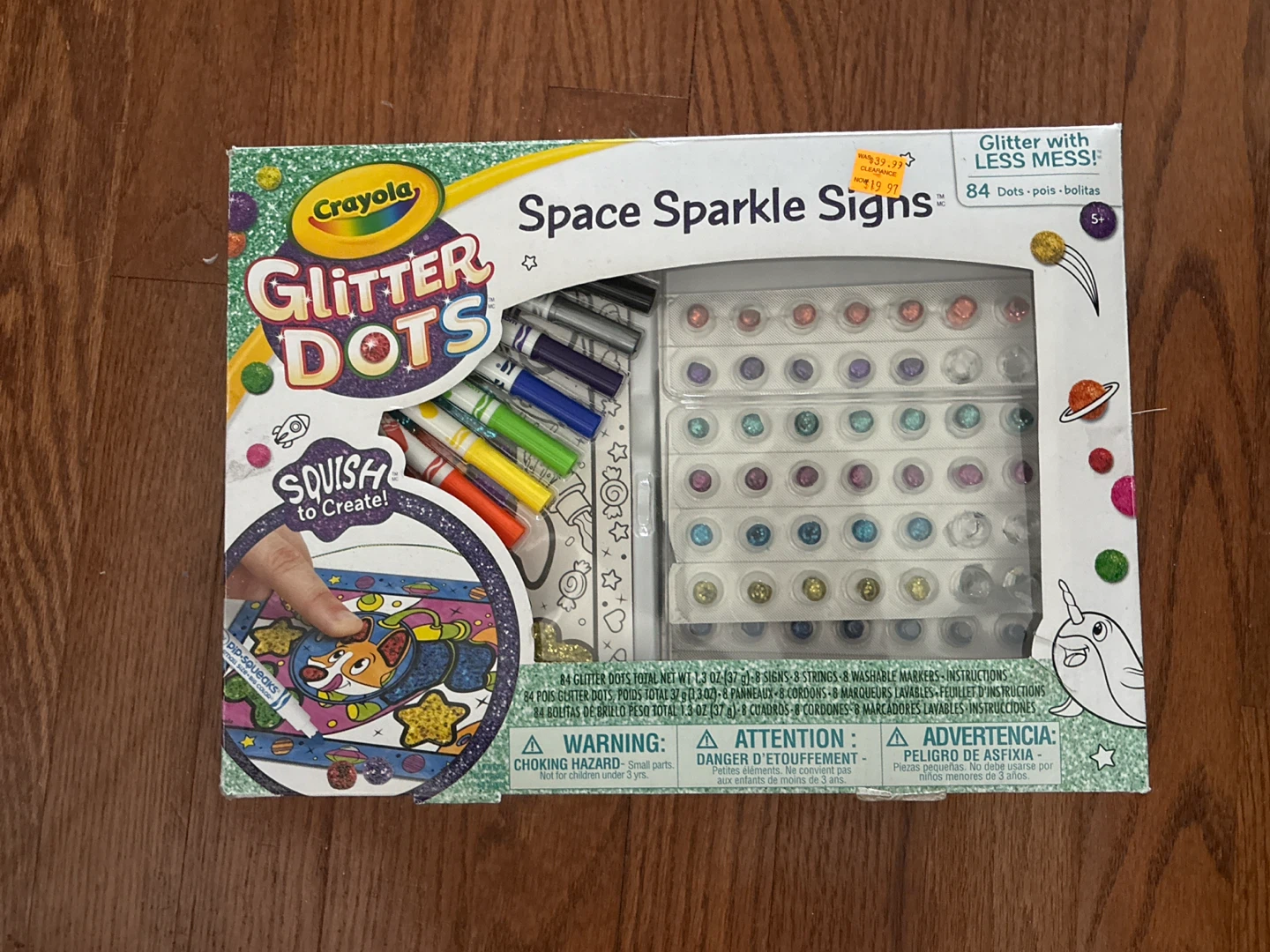 Crayola Glitter Dots Space Sparkle Signs Art Kit