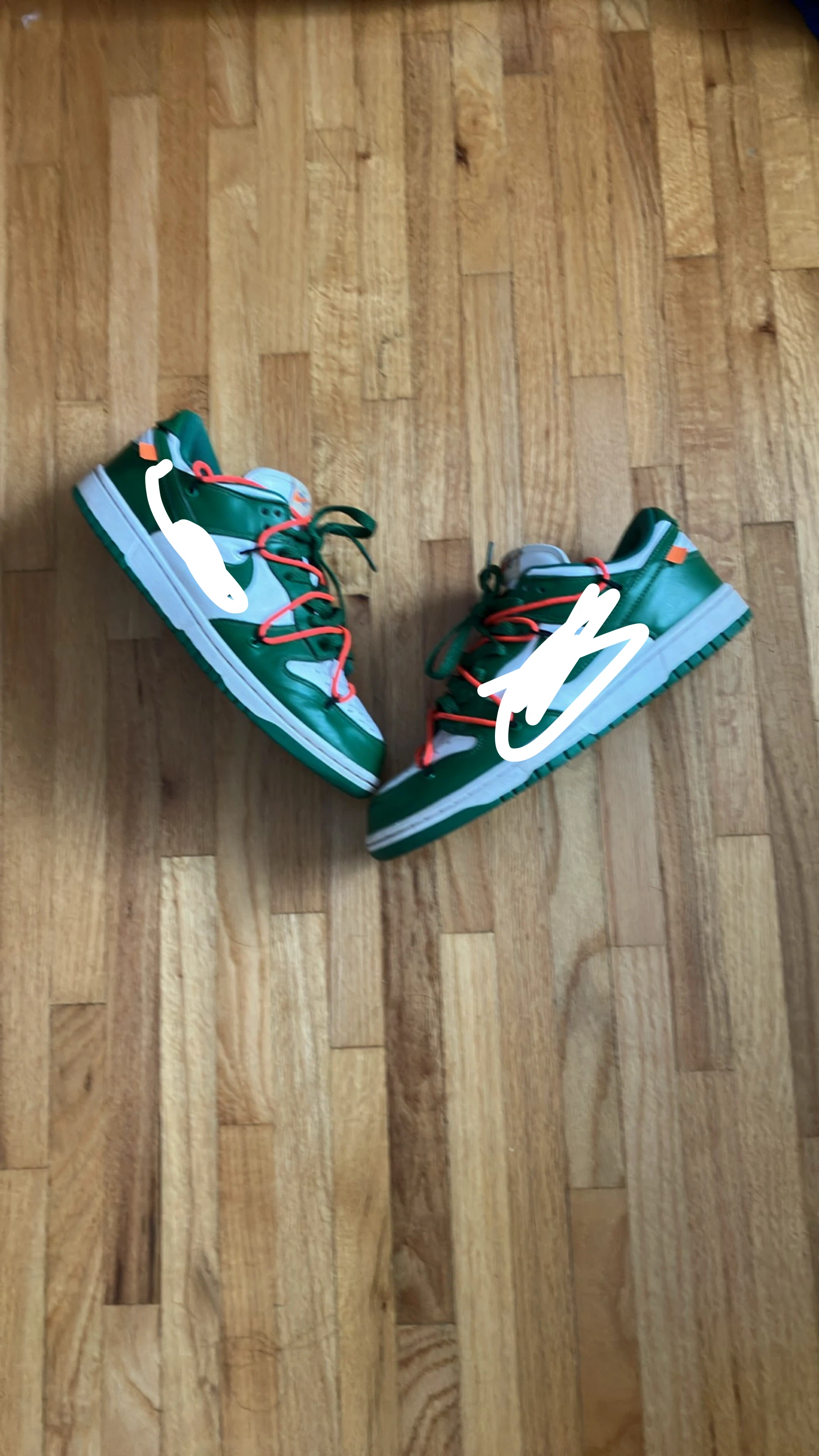O-W green dunks