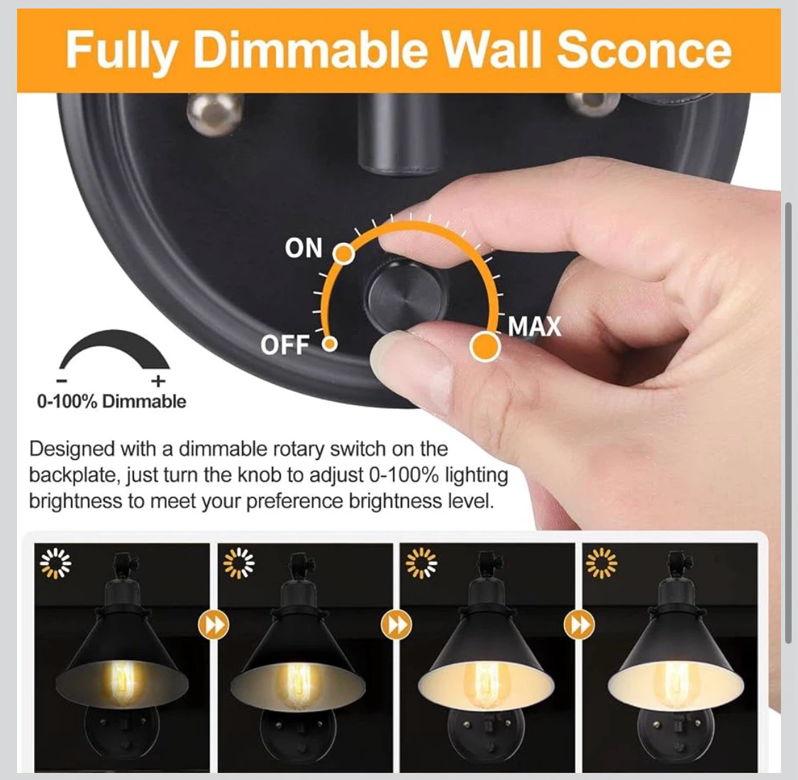 Black Industrial Swing Arm Wall Sconce Lamp with Bulb - photo 2