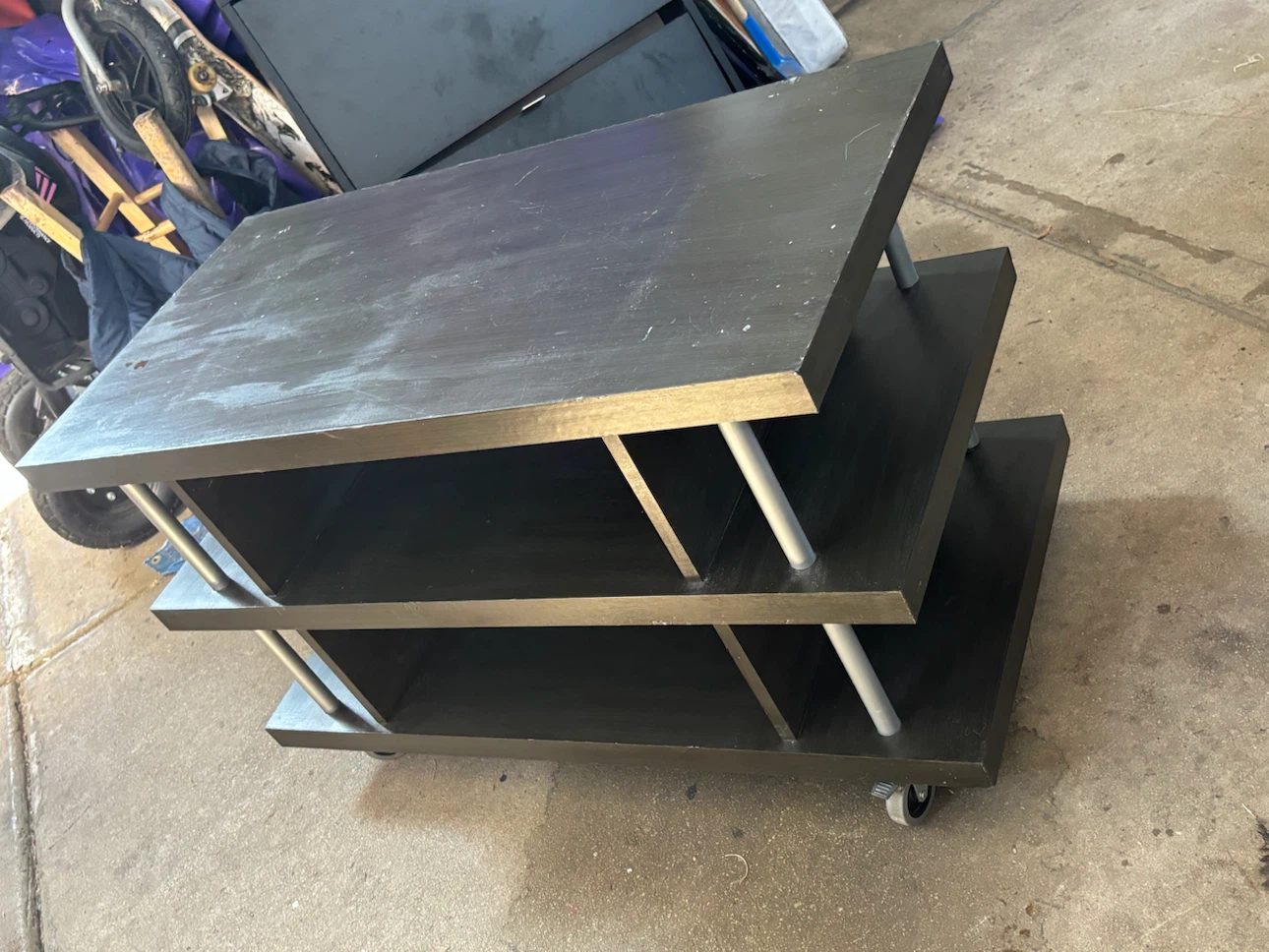 3-Tier Rolling Media Stand/ center table - photo 2