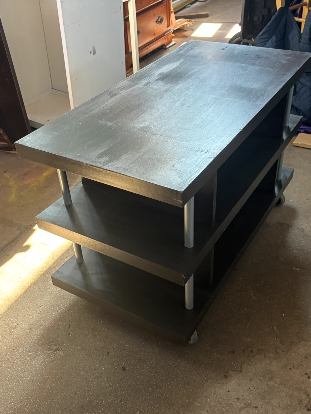3-Tier Rolling Media Stand/ center table - photo 3