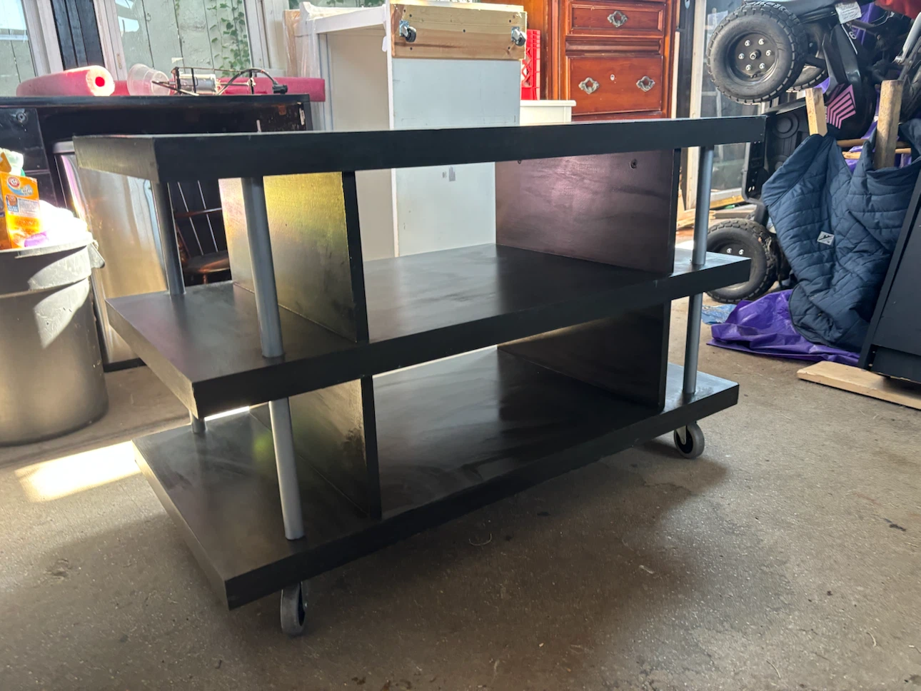 3-Tier Rolling Media Stand/ center table - photo 4
