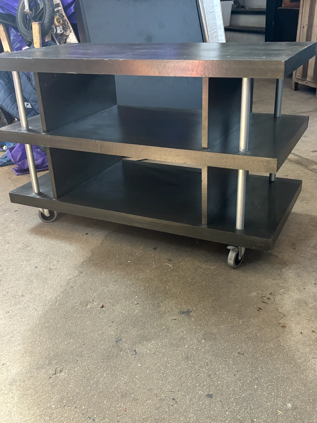 3-Tier Rolling Media Stand/ center table - photo 5