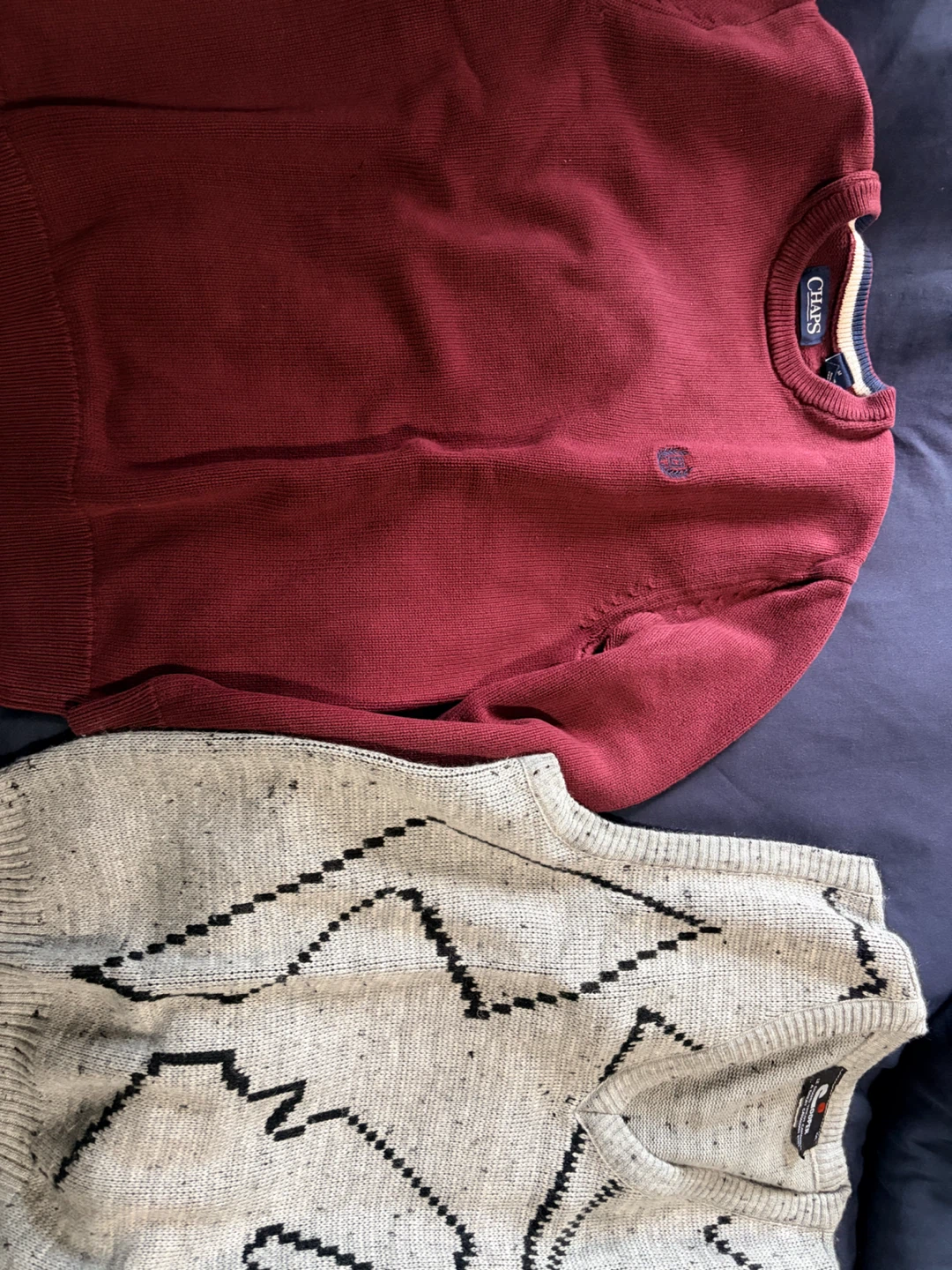 Chaps Red Sweater & U.S. Polo Assn. Grey Sweater