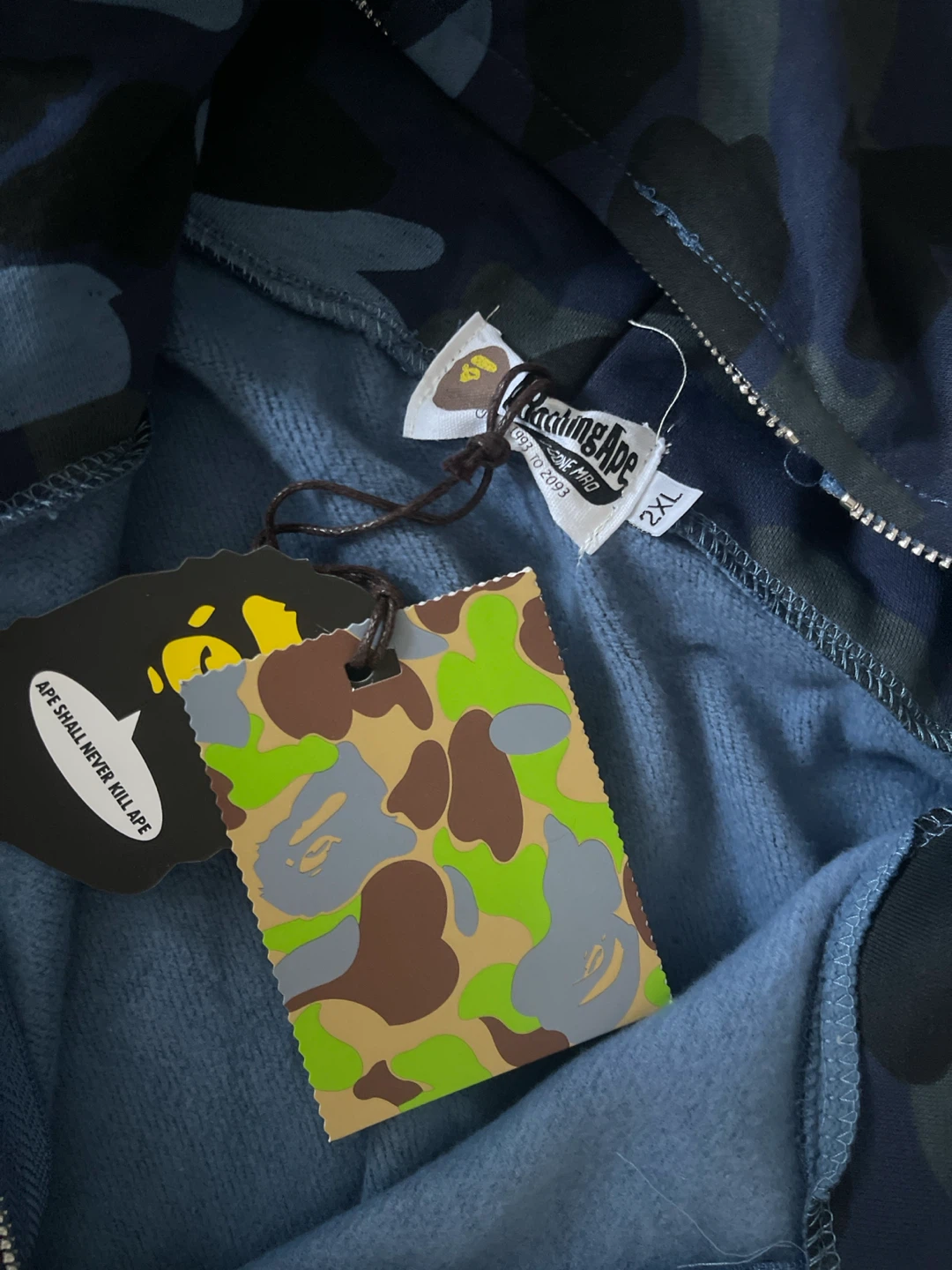 BAPE Full Zip Hoodie Blue Camo - photo 3