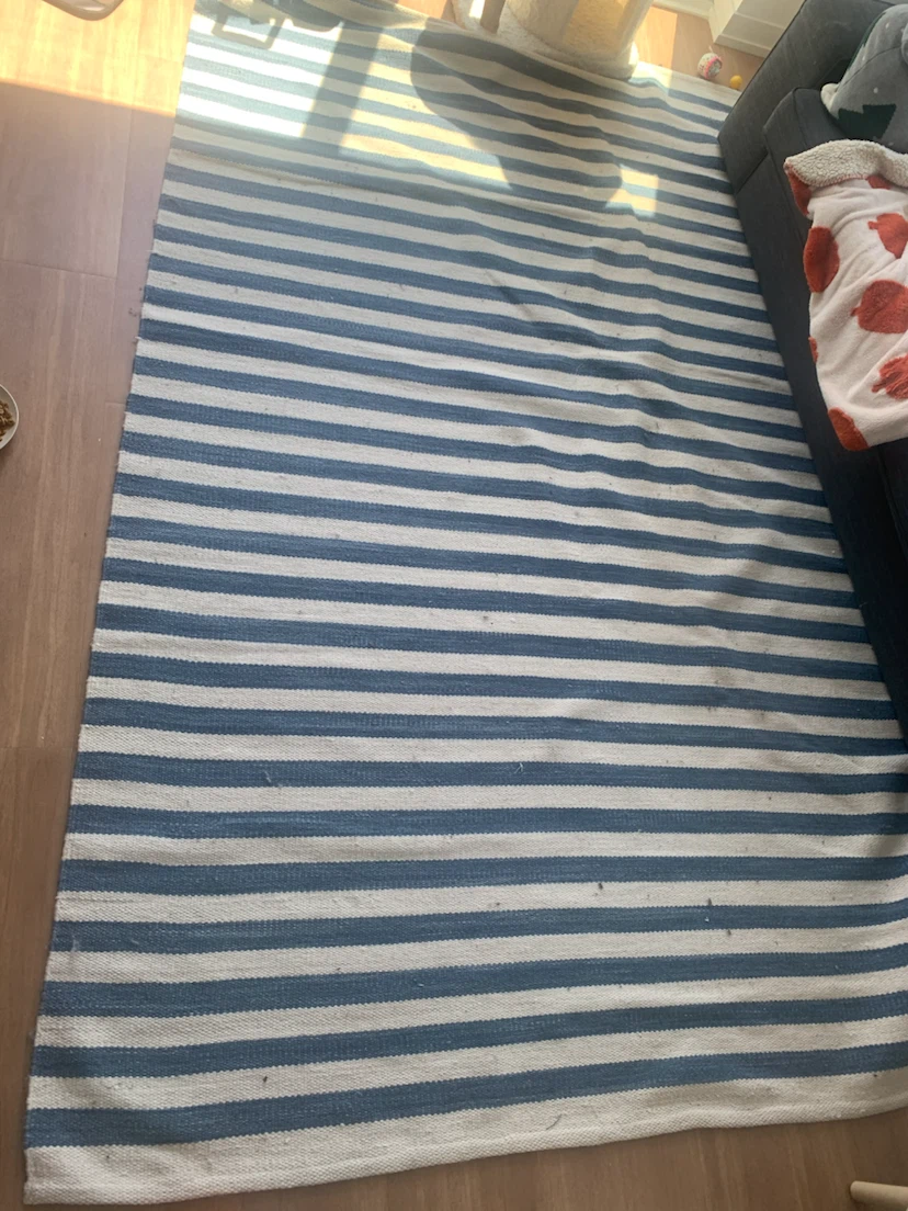 Blue and White Boho Rug