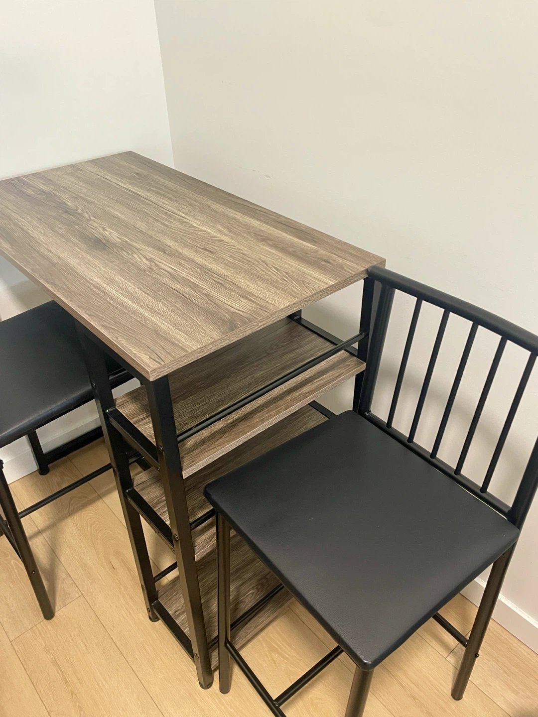 Gizoon Dining Table Set for 2 with Storage Shelves - photo 2