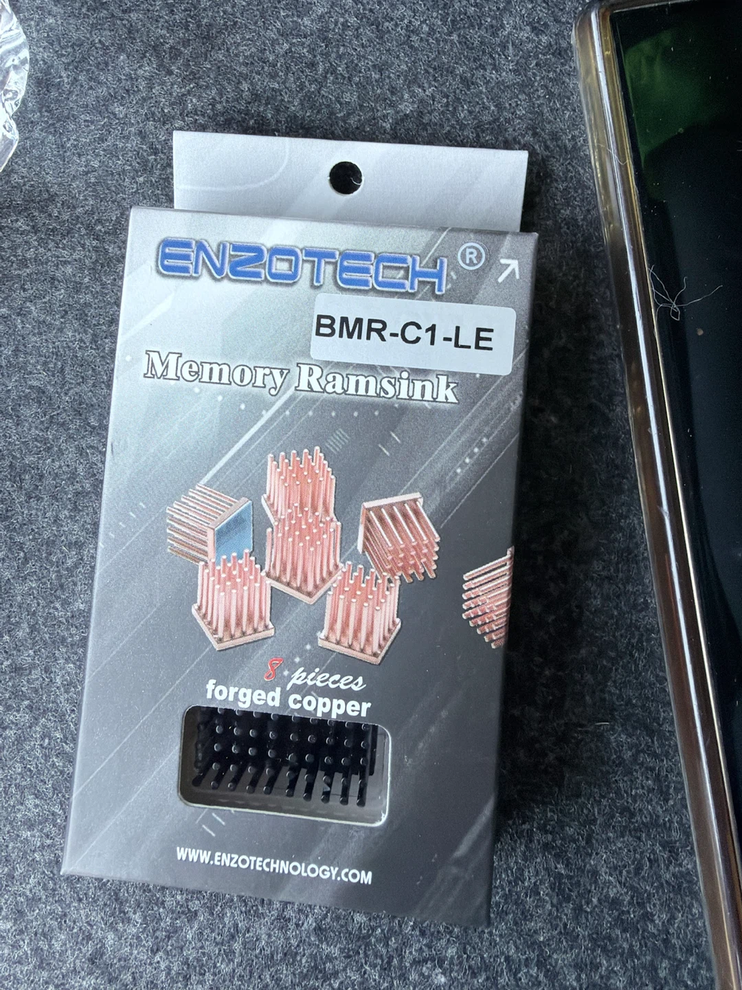 Enzotech BMR-C1-LE Memory Ramsink - 8 Pieces Forged Copper