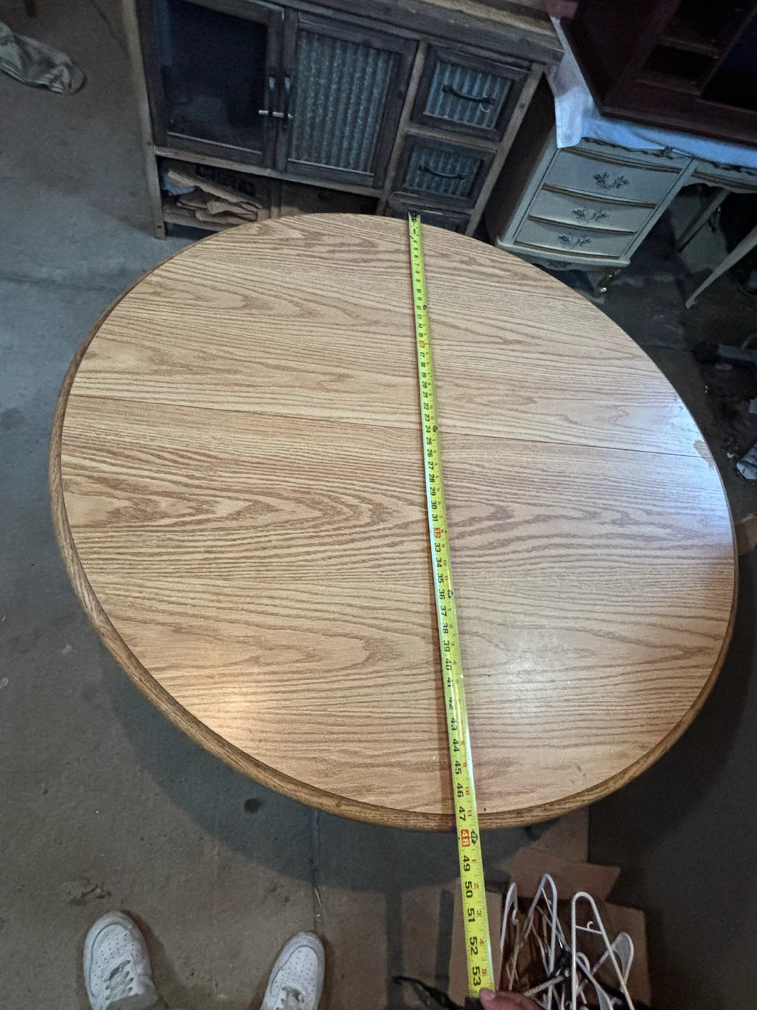 Oak Wood Pedestal Dining Table - photo 2