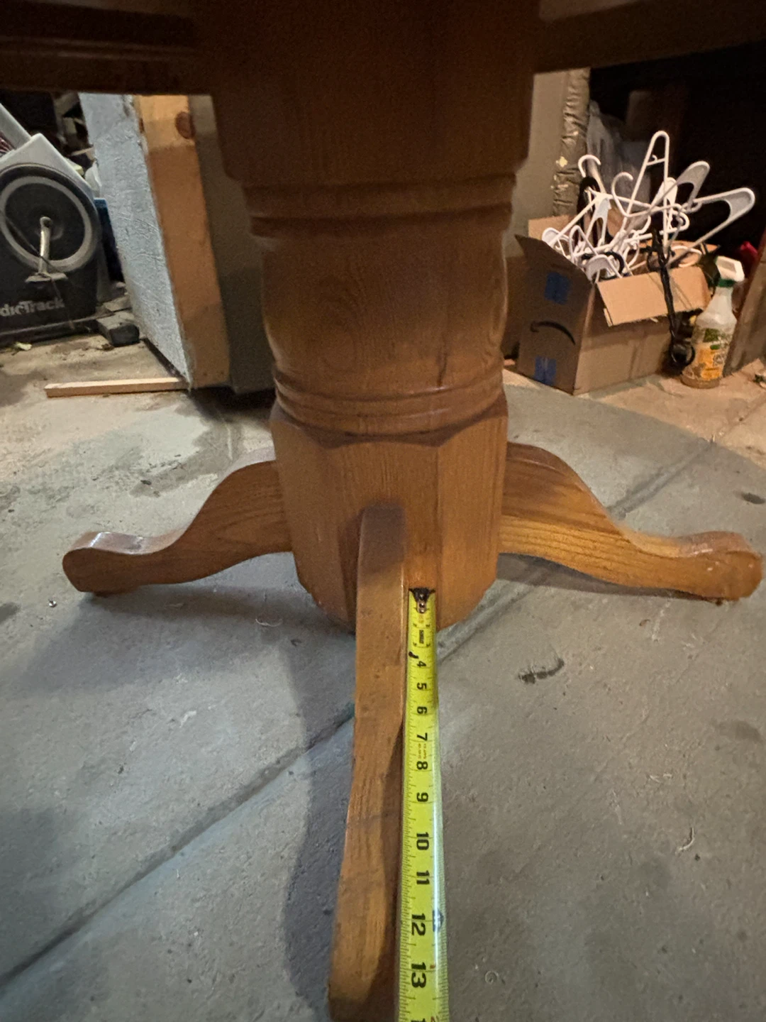 Oak Wood Pedestal Dining Table - photo 3