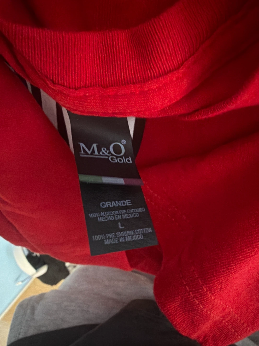 M&O Gold Red T-Shirt - Size L - photo 3