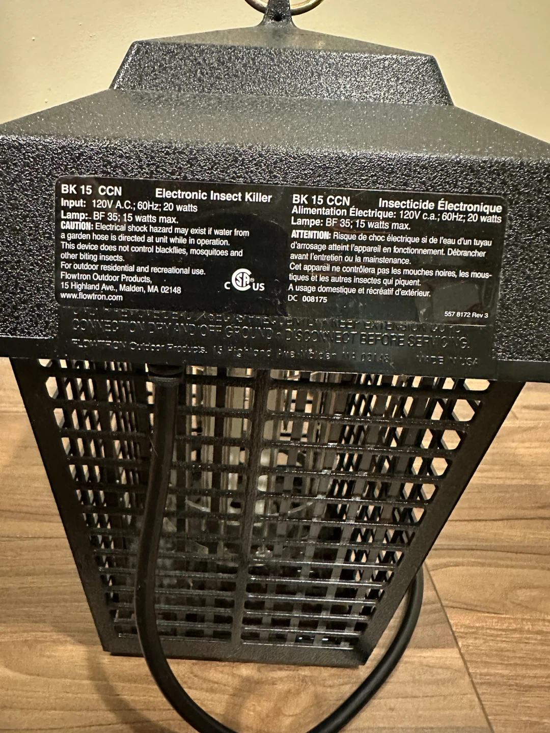 Flowtron BK 15 CCN Electronic Insect Killer - photo 3