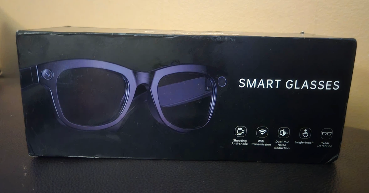 New Black Smart Glasses with Wi-Fi