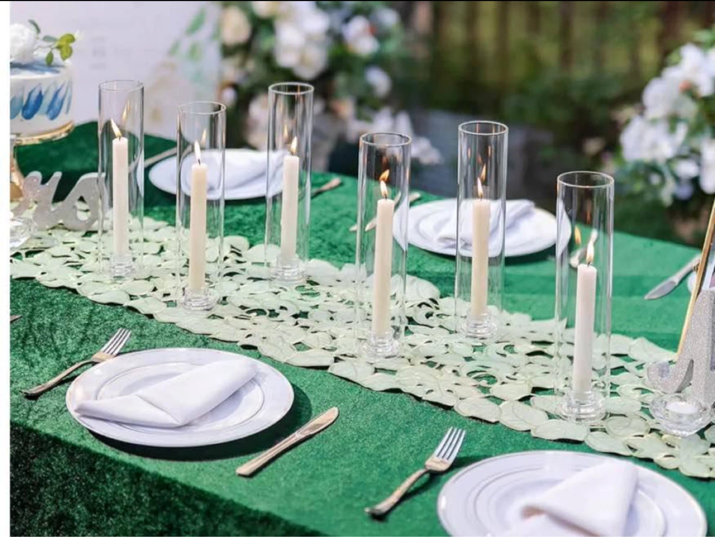 Hurricane Glass Candle Holders: 10 PCS Clear Open Ended Cylinder - photo 3