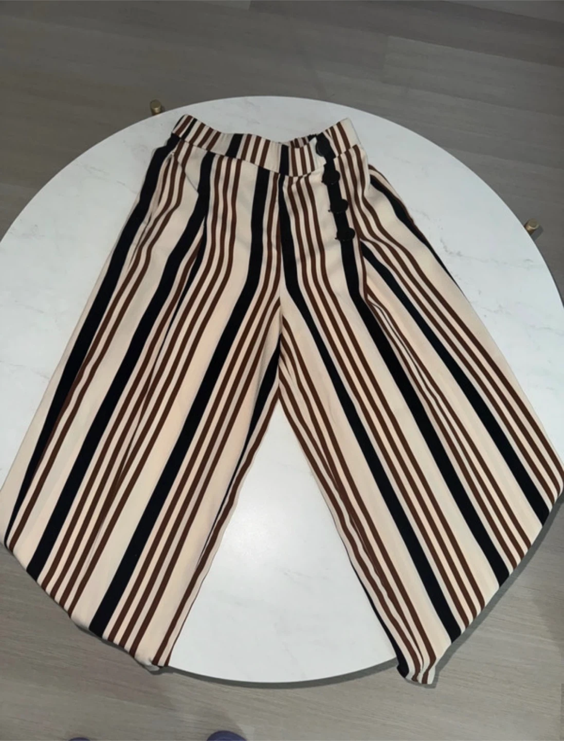 Striped Wide-Leg Pants