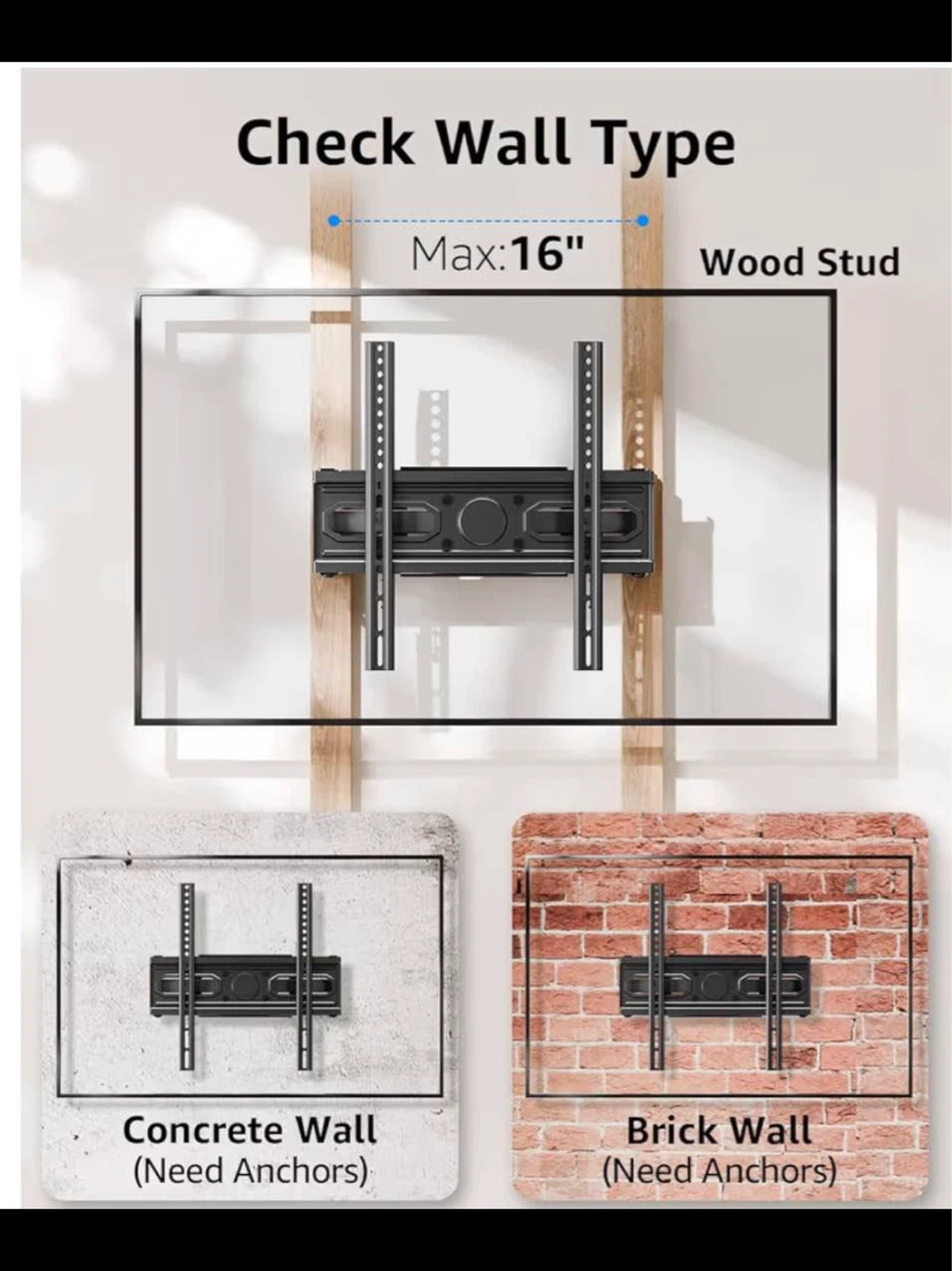 MOUNTUP TV Wall Mount for 26-65 Inch Flat Curved - photo 3