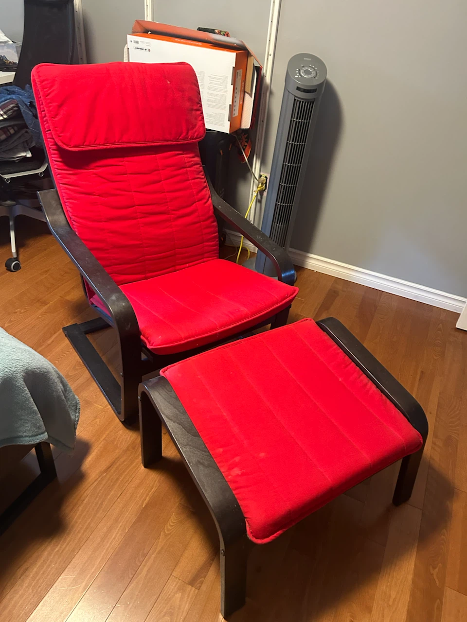 IKEA Poang arm chair and foot stool - photo 2
