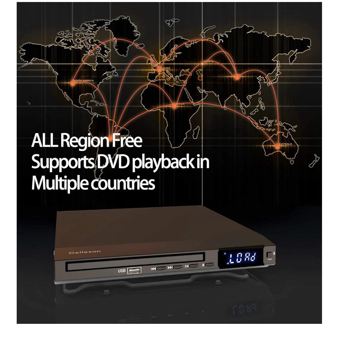 Delleson All Region Free DVD Player with USB Input - photo 5