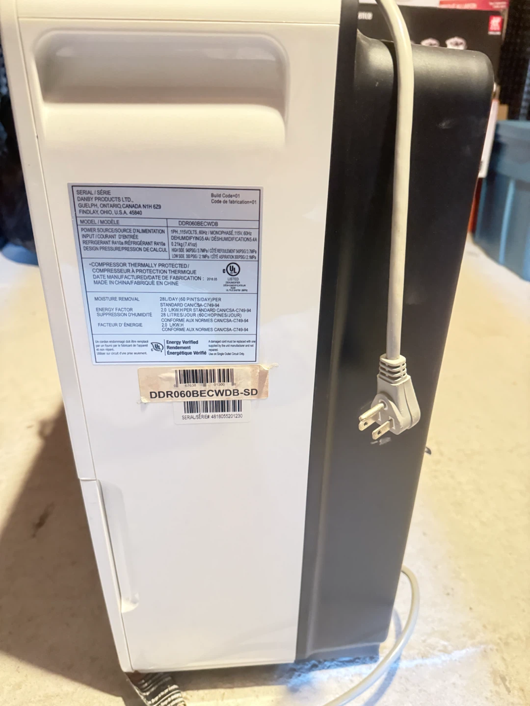 Danby DDR060BECWDB Dehumidifier - photo 4