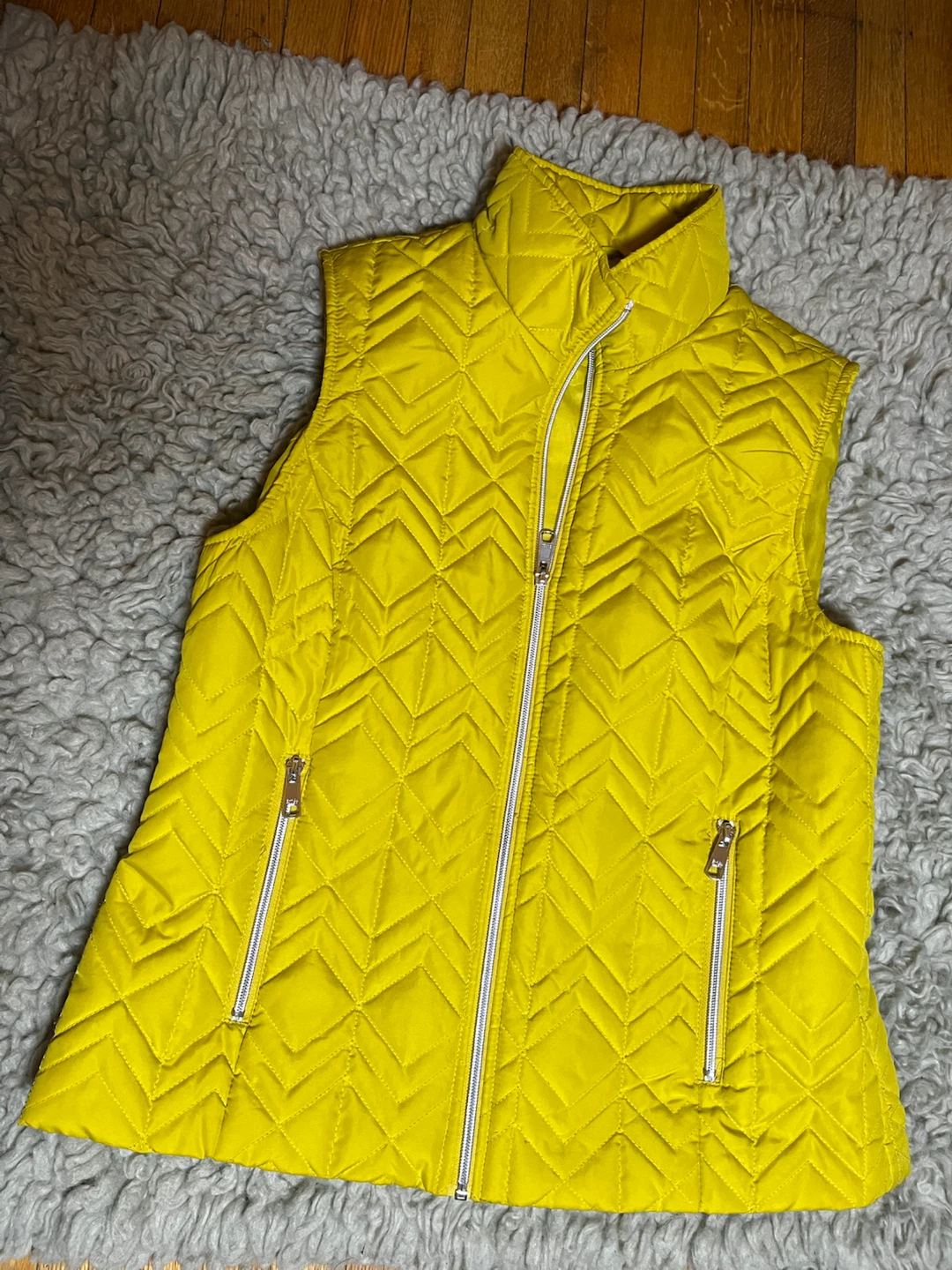 Mustard yellow vest