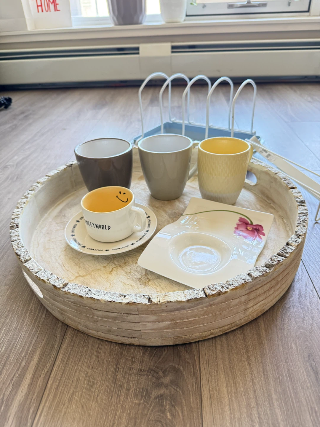 Set of 4 Mugs , coffee tray & organizer - photo 2