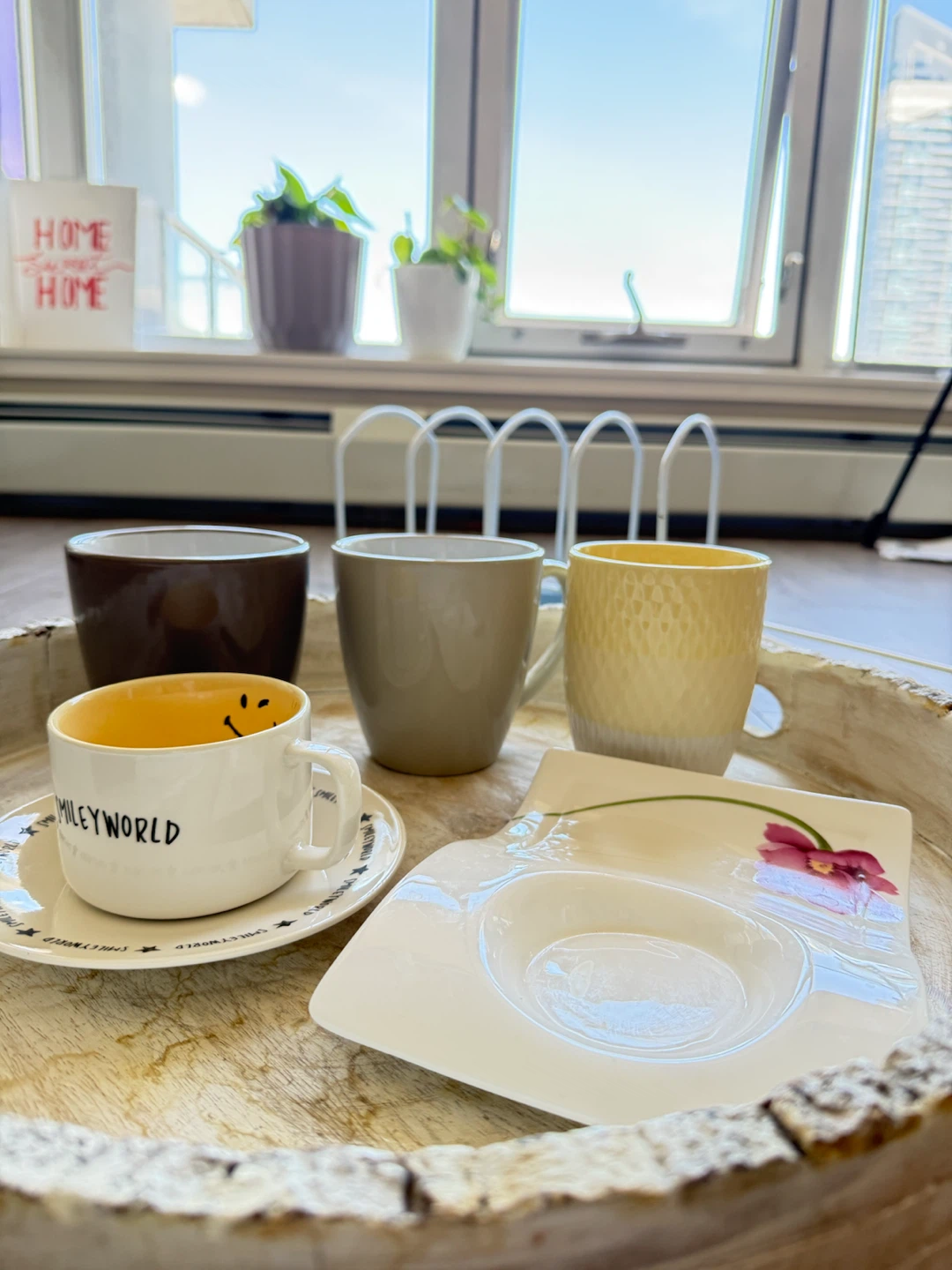 Set of 4 Mugs , coffee tray & organizer - photo 3
