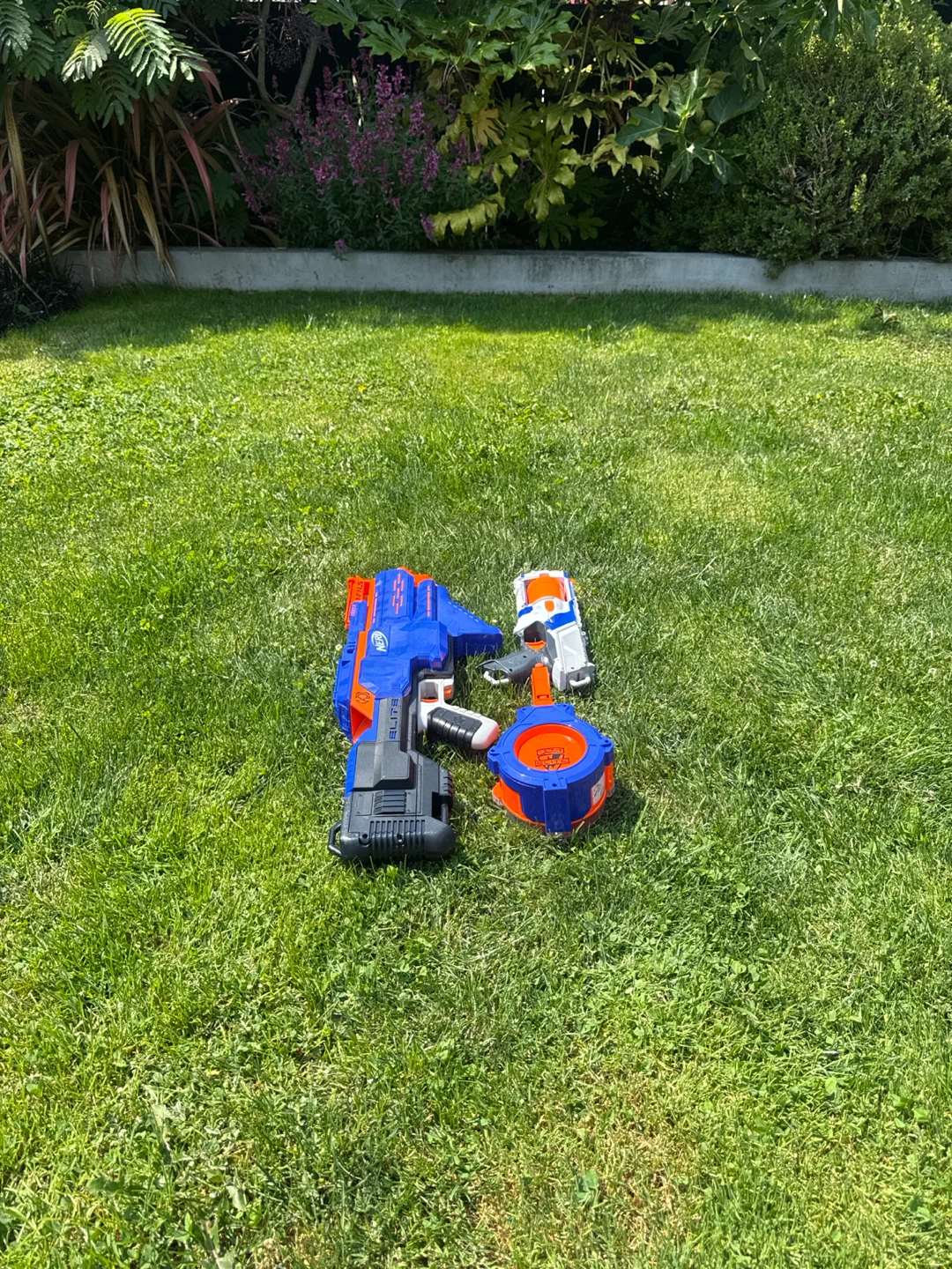 Nerf Elite Strongarm and Infinus Toy Blasters