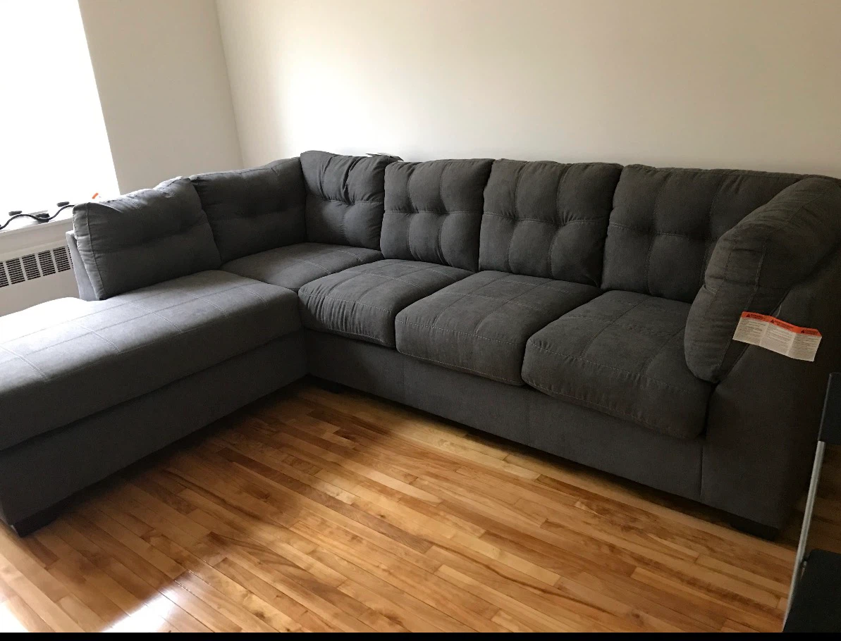 Gray Sectional Sofa with Chaise