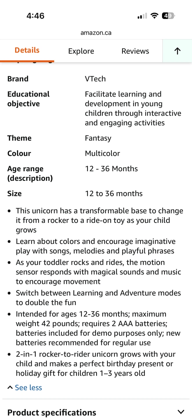VTech Prance & Rock Learning Unicorn - photo 4