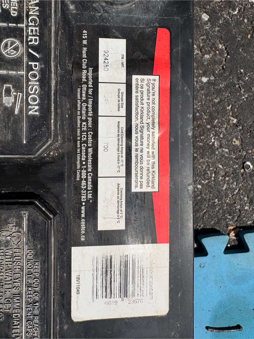 Kirkland Signature 24F Automotive Battery - photo 2