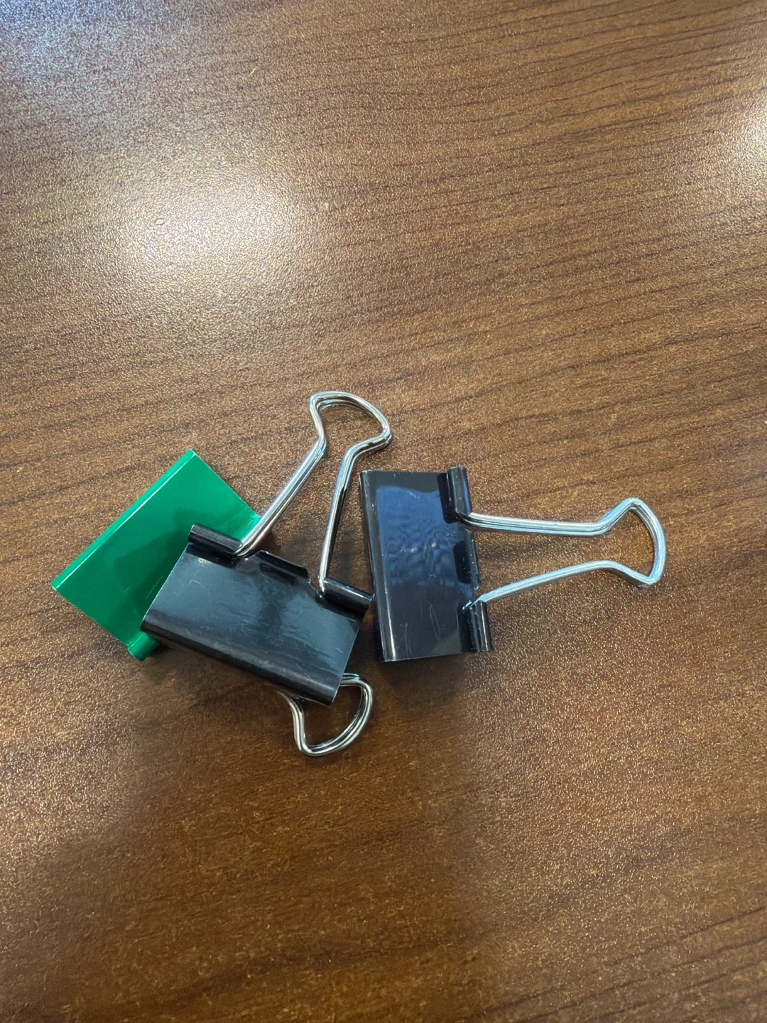 Binder Clips - Black & Green
