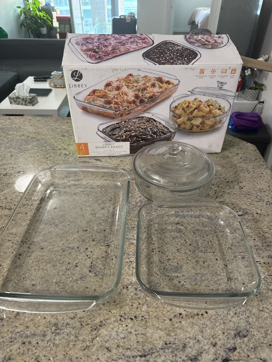 NEW !!! Libbey Baker's Basics Glass Bakeware Set - photo 2