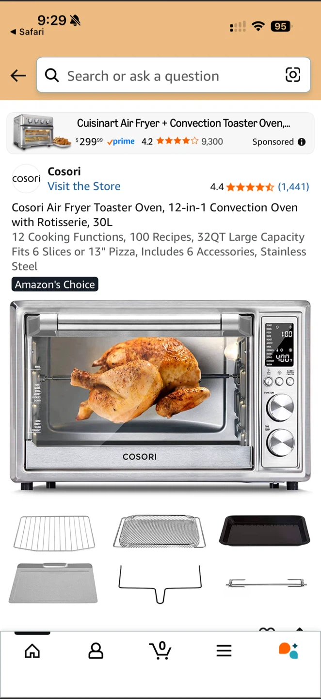 COSORI Original Air Fryer Toaster Oven - photo 2