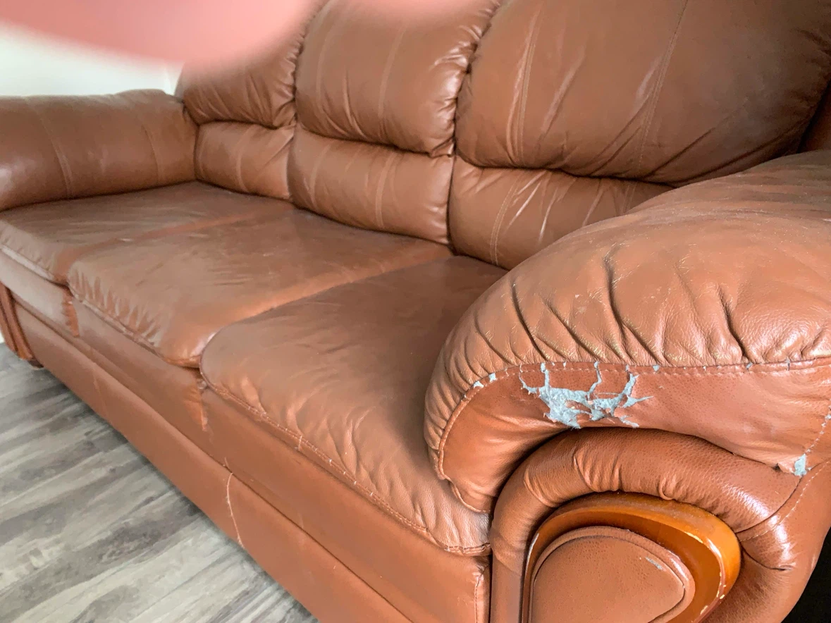 Brown Leather 3-Seater Sofa – Comfortable & Sturdy - photo 5