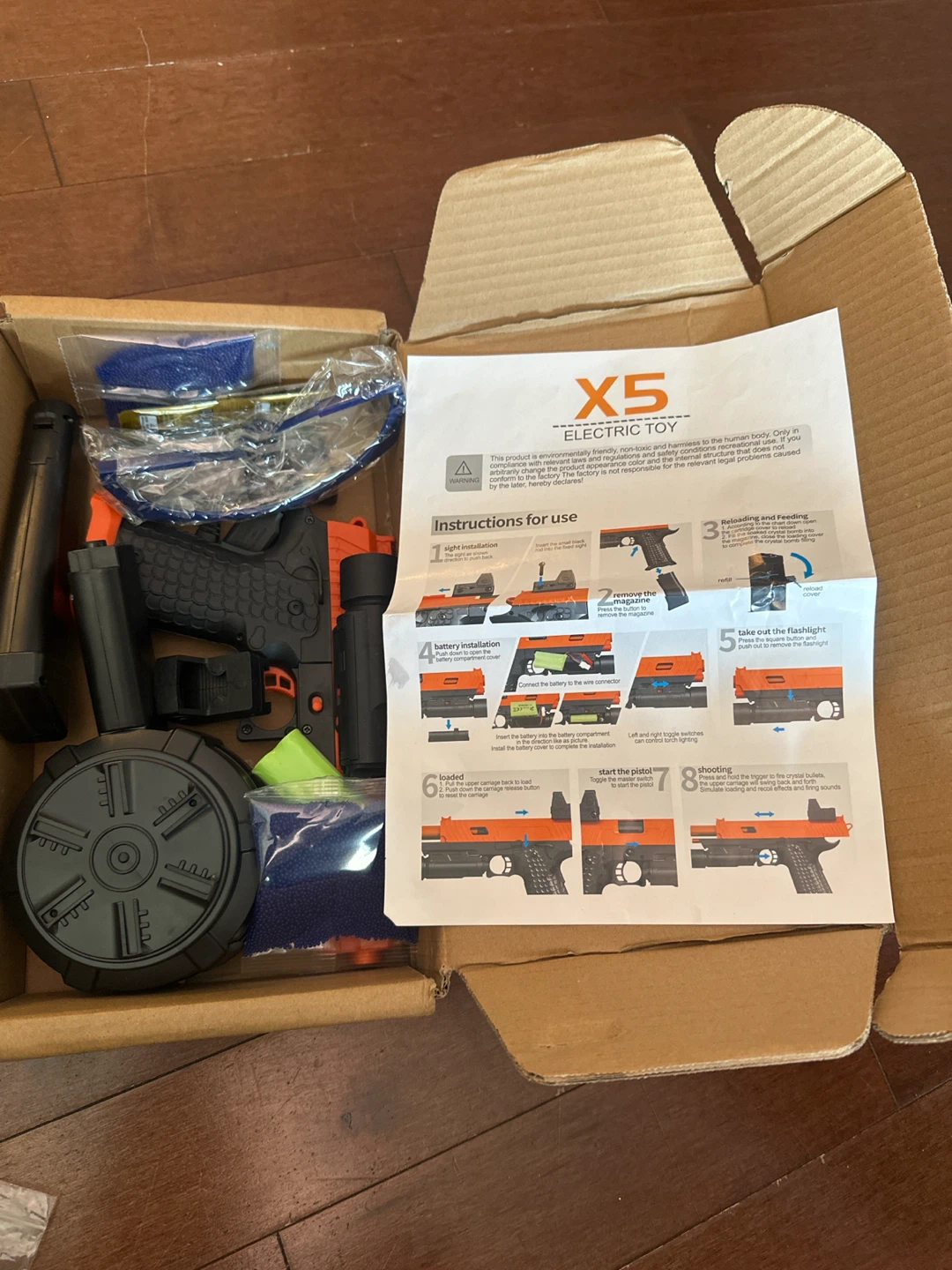 Brand new X5 Electric Toy Gun with Accessories - photo 2