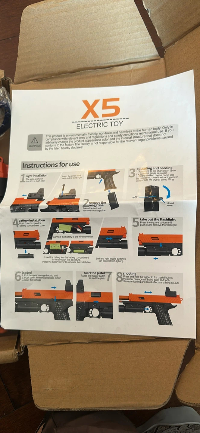 Brand new X5 Electric Toy Gun with Accessories - photo 3