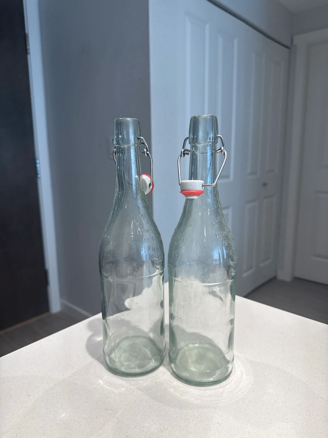 Glass Swing Top Bottles - Set of 2