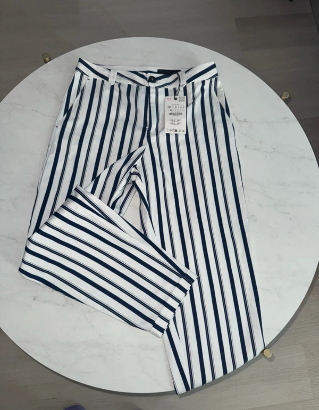 ZARA Striped Wide Leg Pants - Size 4