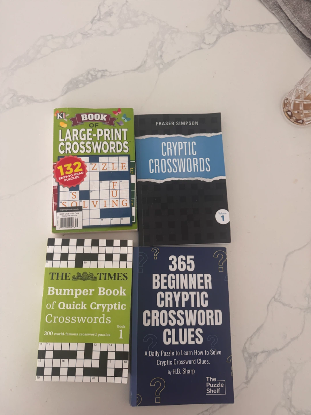 Crossword books- regular and Cryptic