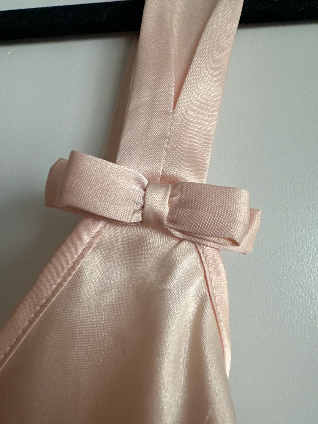 Pink Satin Slip Dress with Bows - photo 2