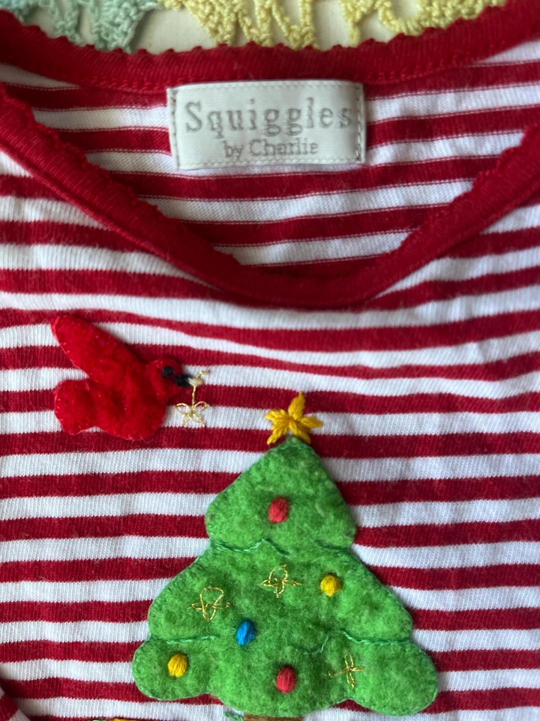 Squiggles by Charlie Red & White Striped Christmas Dress - photo 2