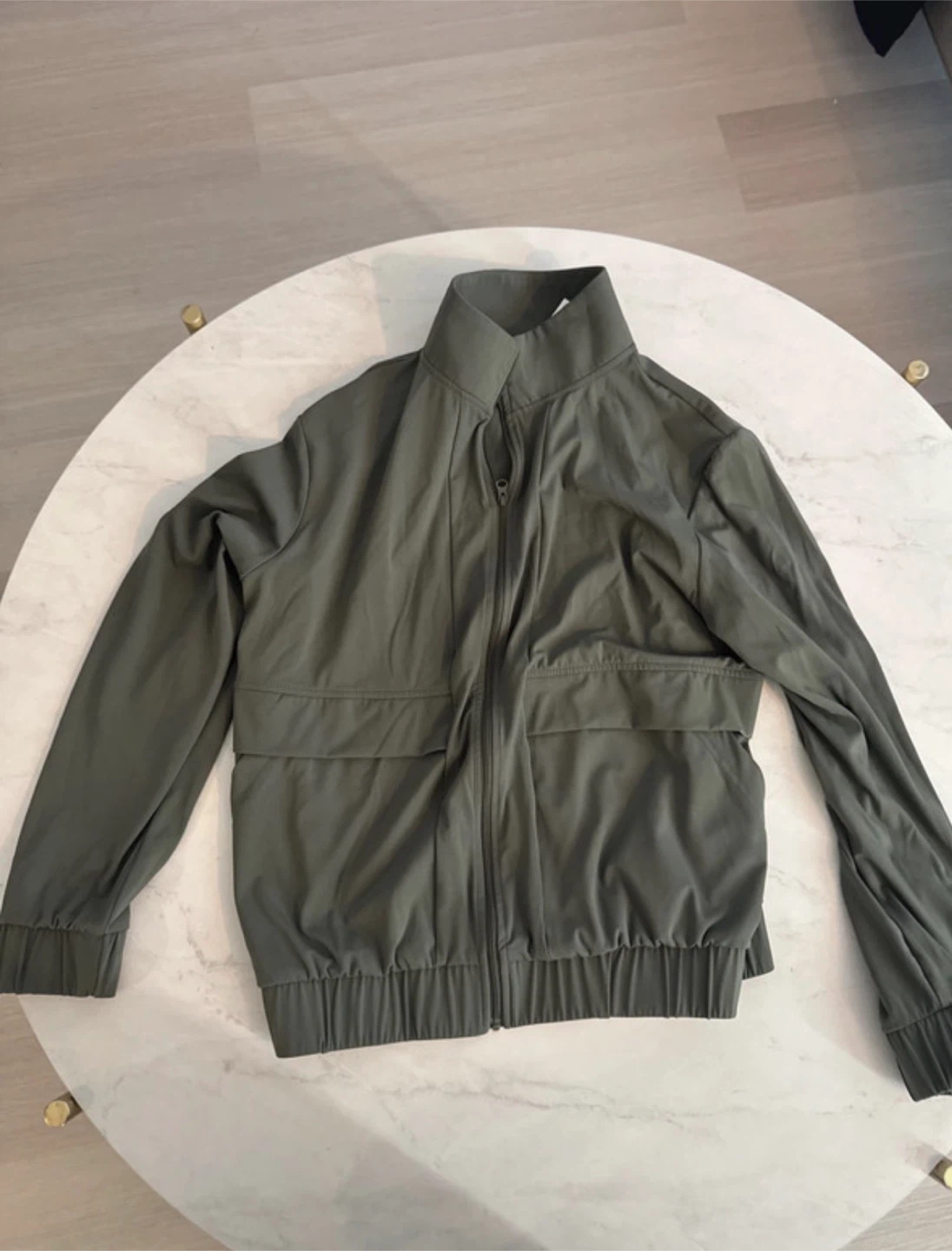 Olive Green Track Jacket and Pants Set - photo 2