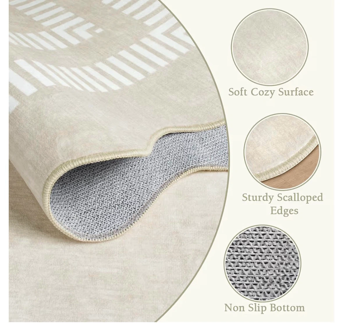 8x10ft Rug with Scalloped Edges - photo 5