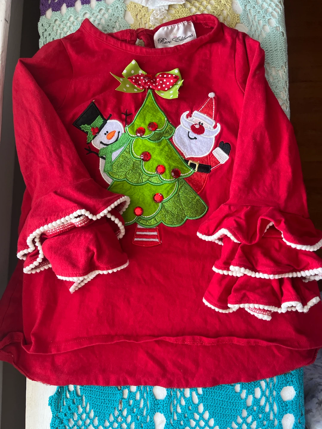 Rare Editions Kids Christmas Shirt Size 4